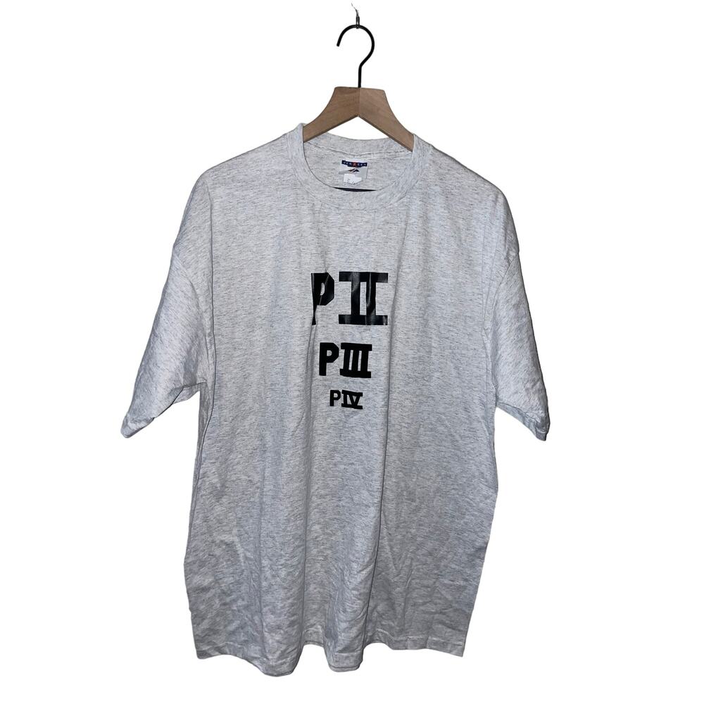 Vintage Pi Math Shirt Jerzees Pi PII p3 Gray Graphic Tee VTG 1990s 90s XL